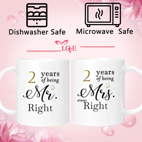 Anniversary Coffee Mugs Set of 2